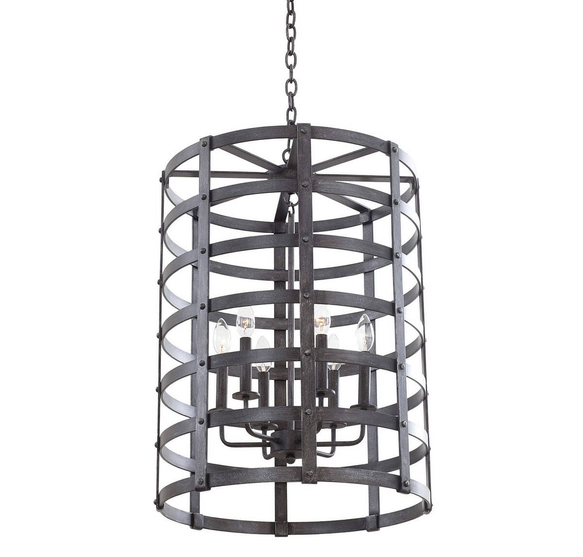 Kalco Townsend 6-Light Lantern in Vintage Iron