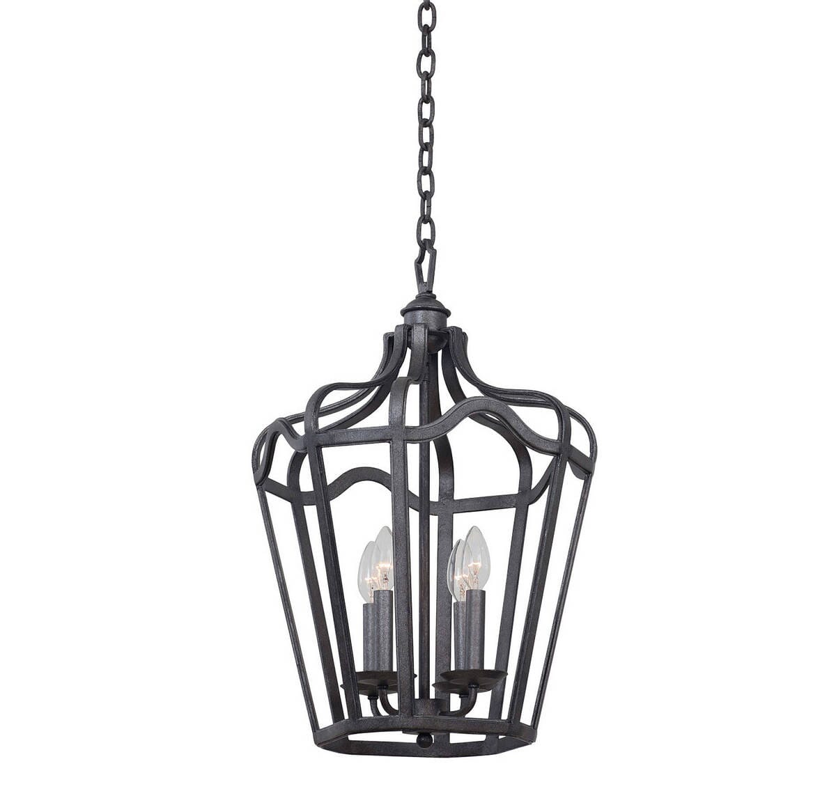 Kalco Livingston 14" Small Lantern in Charcoal