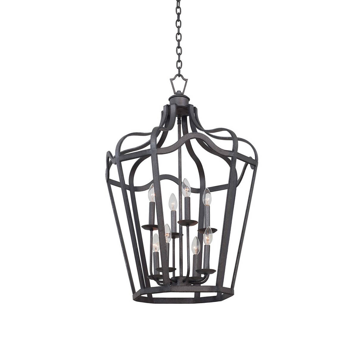 Kalco Livingston 22" Medium Lantern in Charcoal