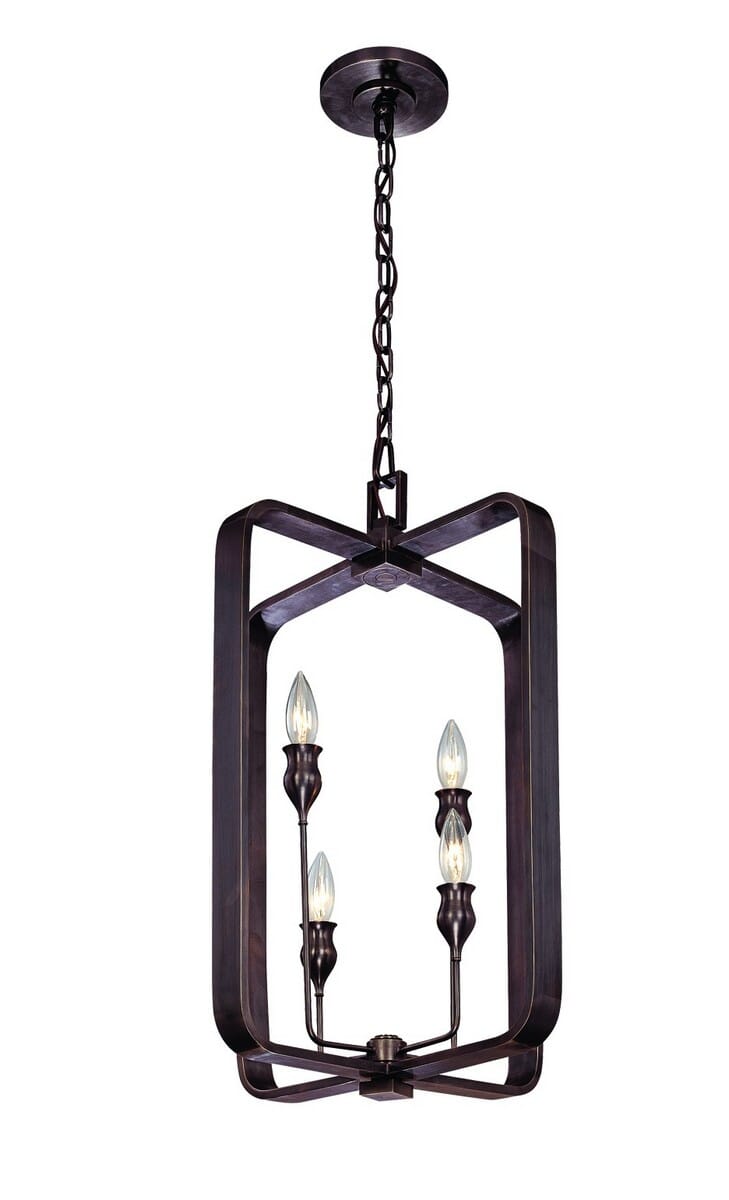 Hudson Valley Rumsford 4-Light 24" Pendant Light in Old Bronze