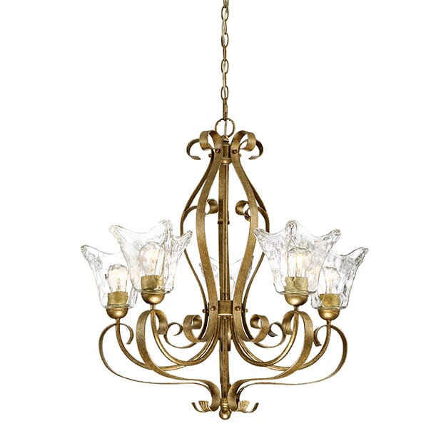 Millennium Lighting Chatsworth 5-Light Chandelier in Vintage Gold