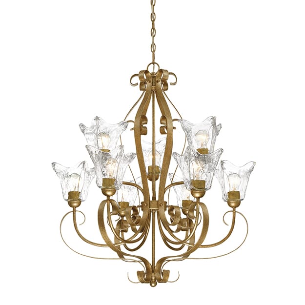 Millennium Lighting Chatsworth 9-Light Chandelier in Vintage Gold