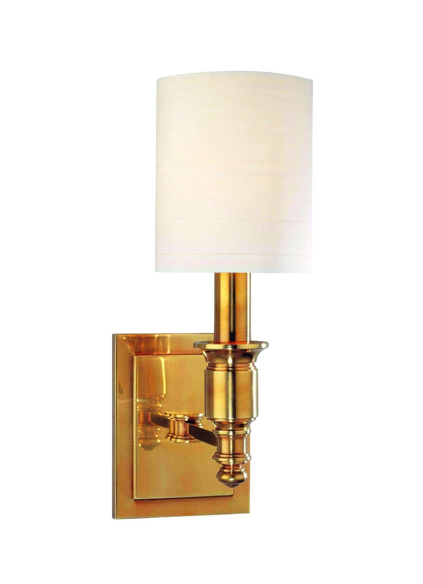 Hudson Valley Whitney 13" Wall Sconce in Aged Brass