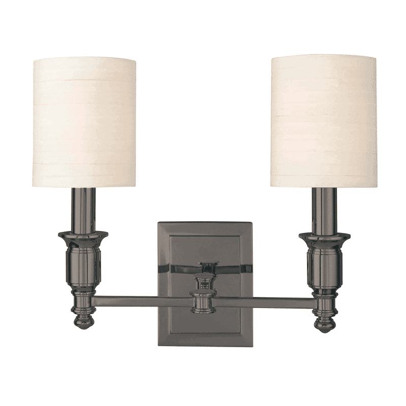 Hudson Valley Whitney 2-Light 13" Wall Sconce in Antique Nickel