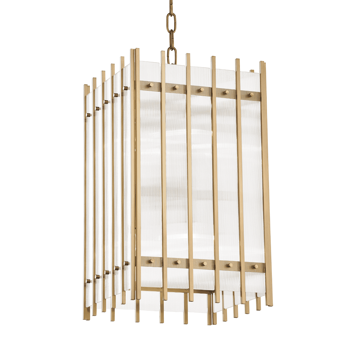 Hudson Valley Wooster Pendant Light in Aged Brass