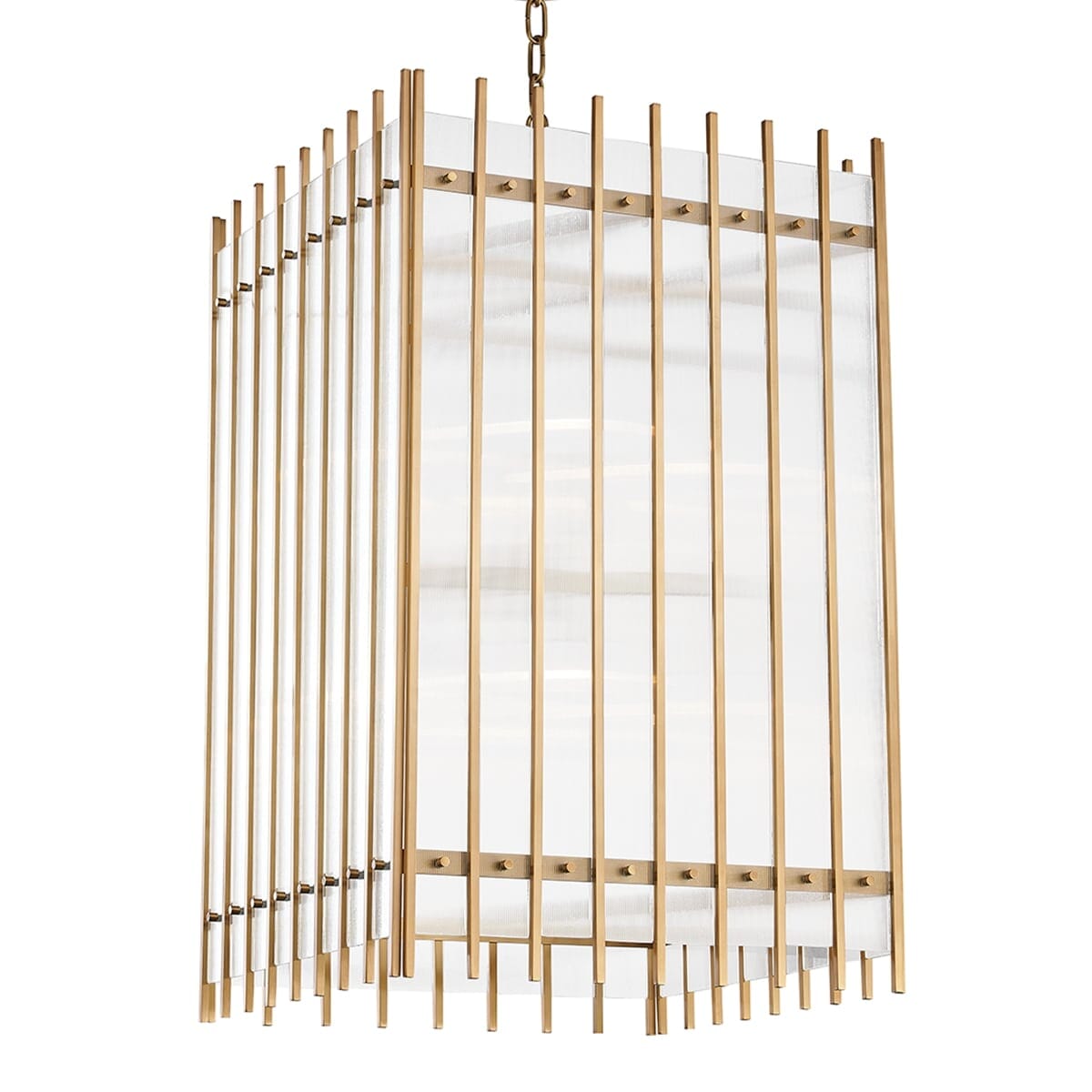 Hudson Valley Wooster Pendant Light in Aged Brass