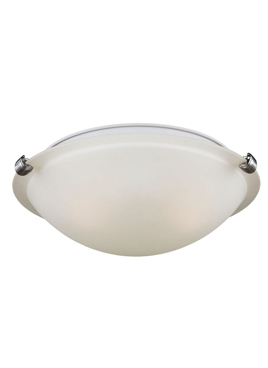 Sea Gull Clip 2-Light Ceiling Light in Brushed Nickel