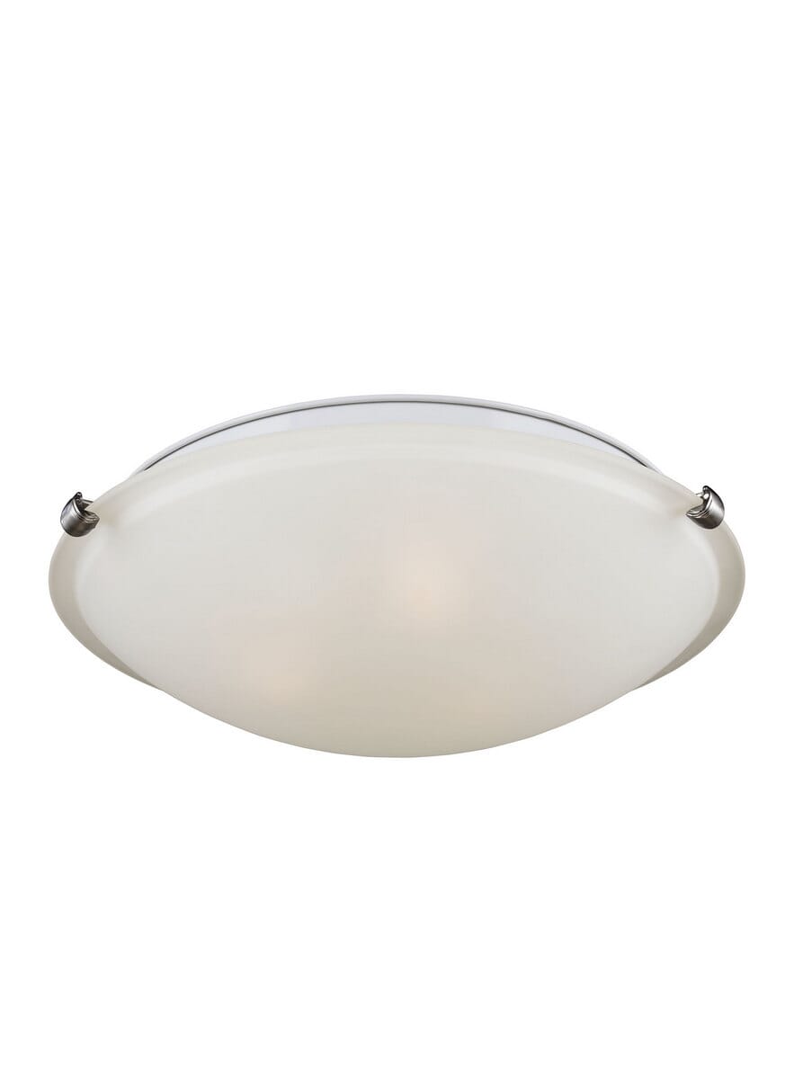 Sea Gull Clip 3-Light Ceiling Light in Brushed Nickel