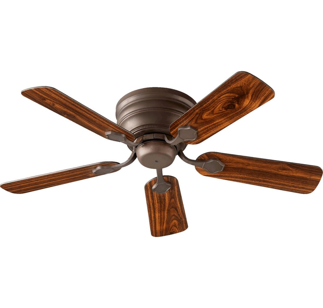 Quorum Barclay 44" Indoor Flush Mount Ceiling Fan in Oiled Bronze