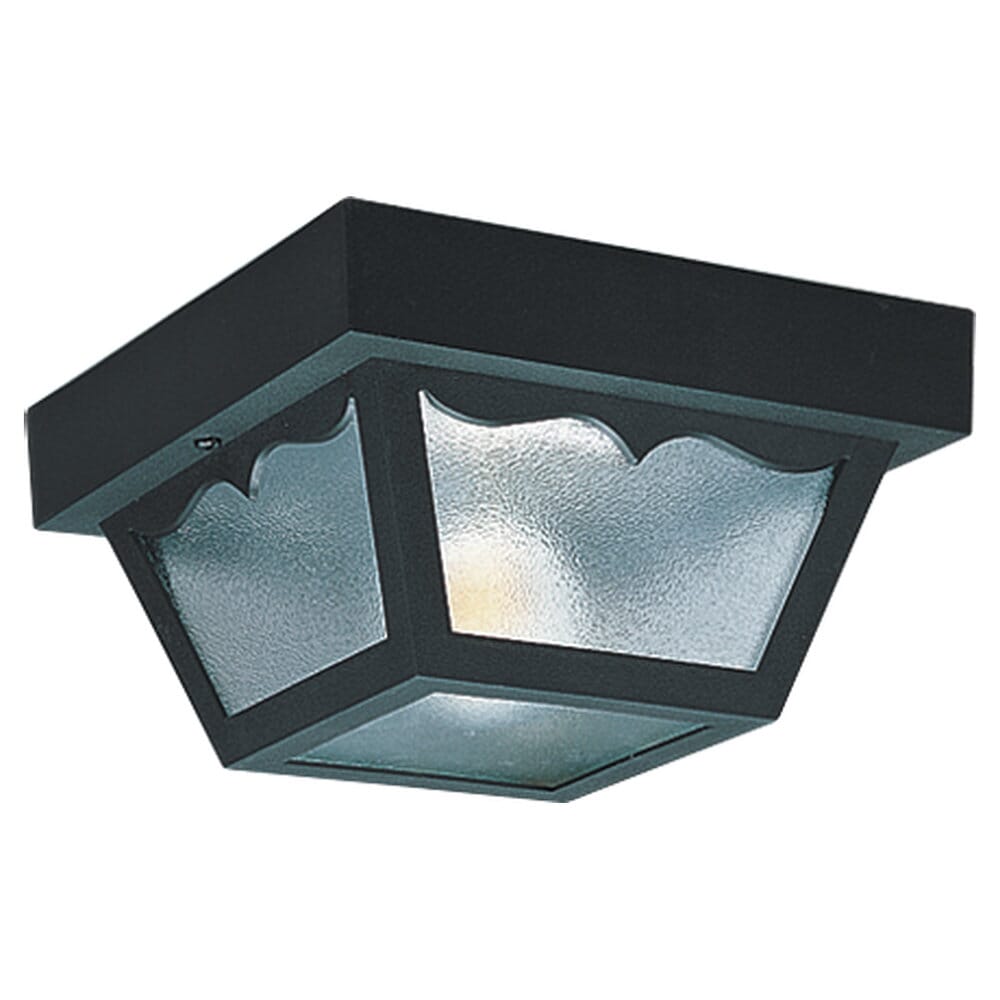 Sea Gull Ceiling 2-Light 10" Outdoor Ceiling Light in Clear