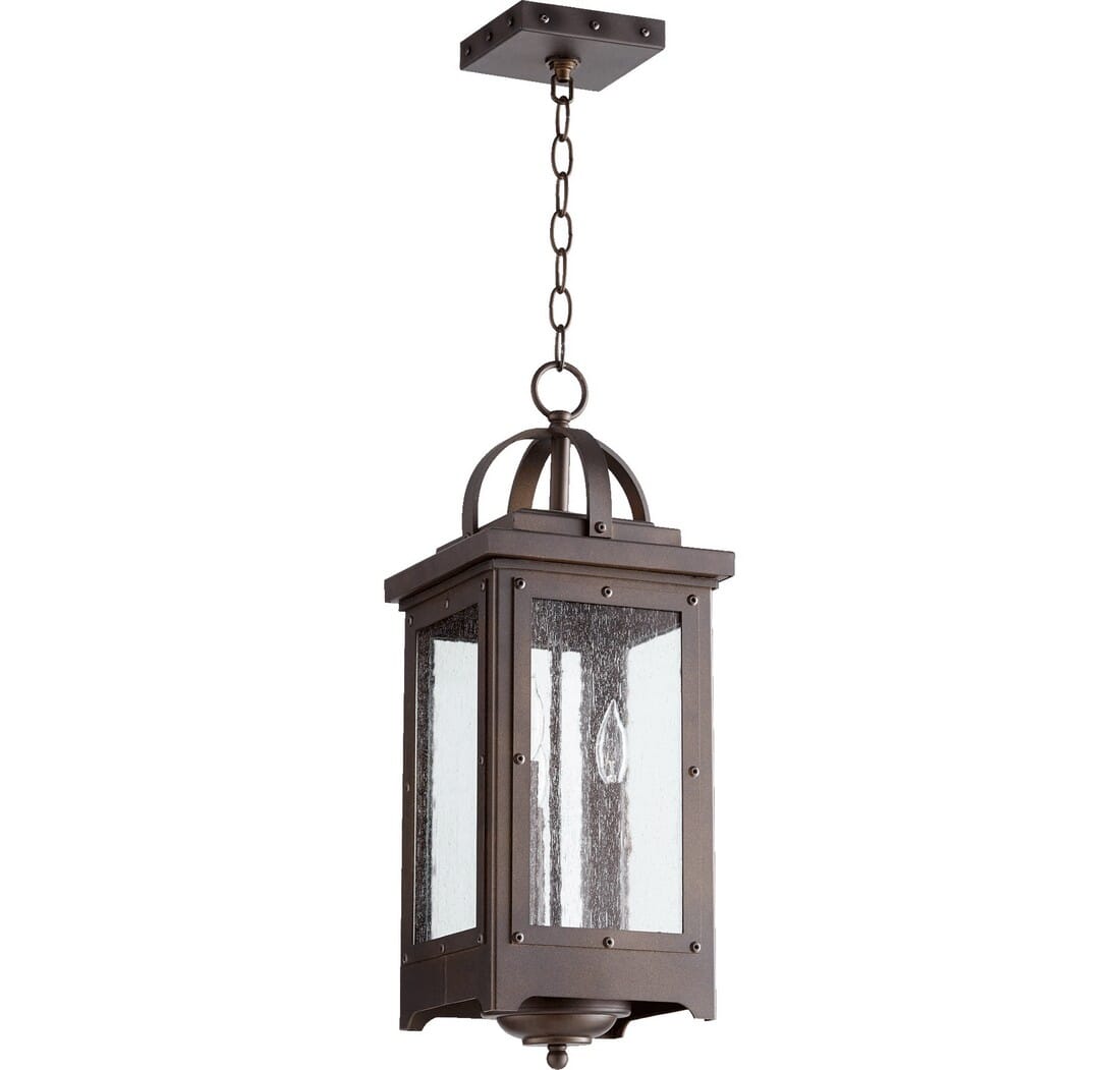 Quorum Riverdale 3-Light 22" Outdoor Wall Light in Oiled Bronze