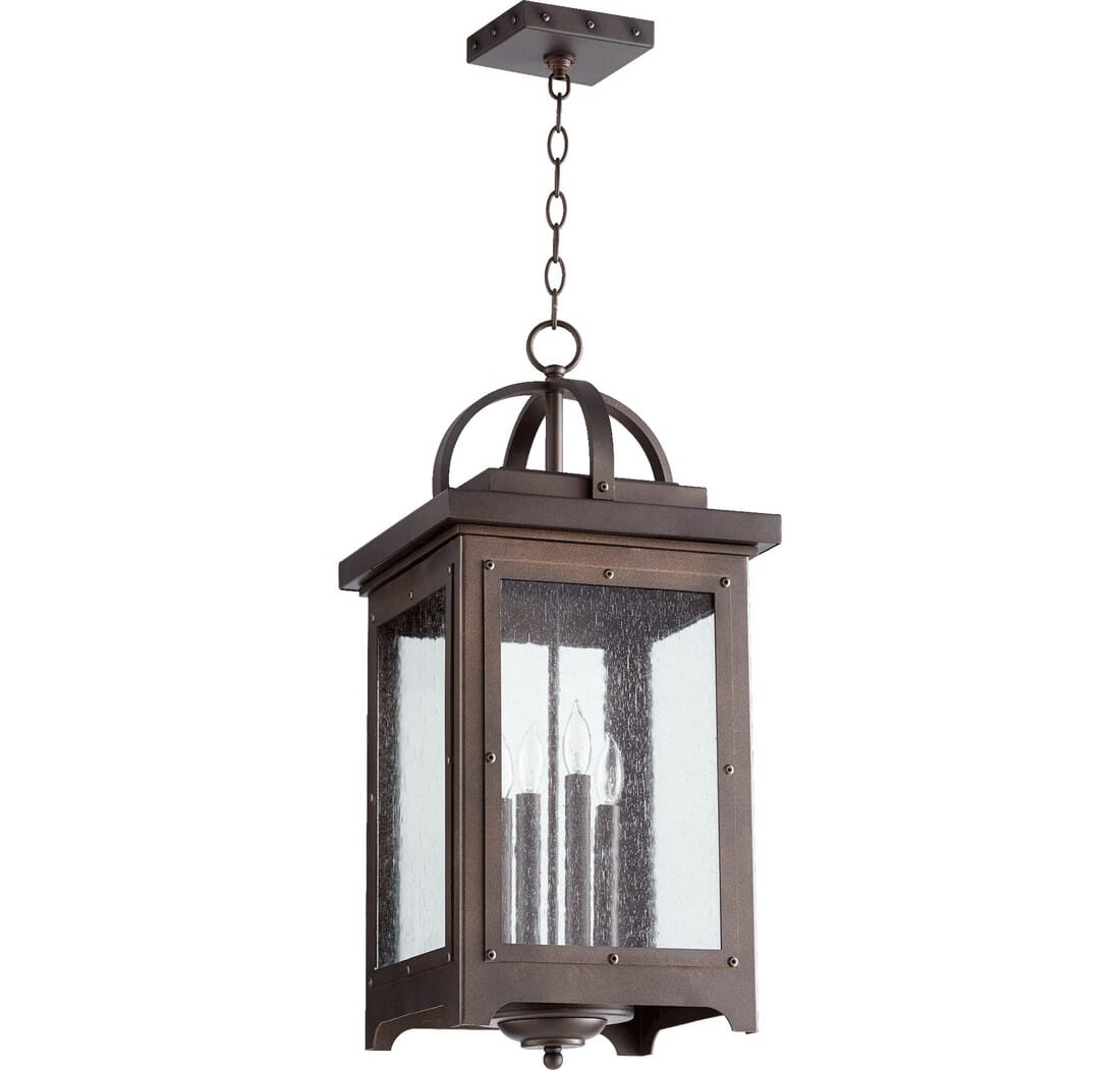 Quorum Riverdale 4-Light 26" Outdoor Wall Light in Oiled Bronze