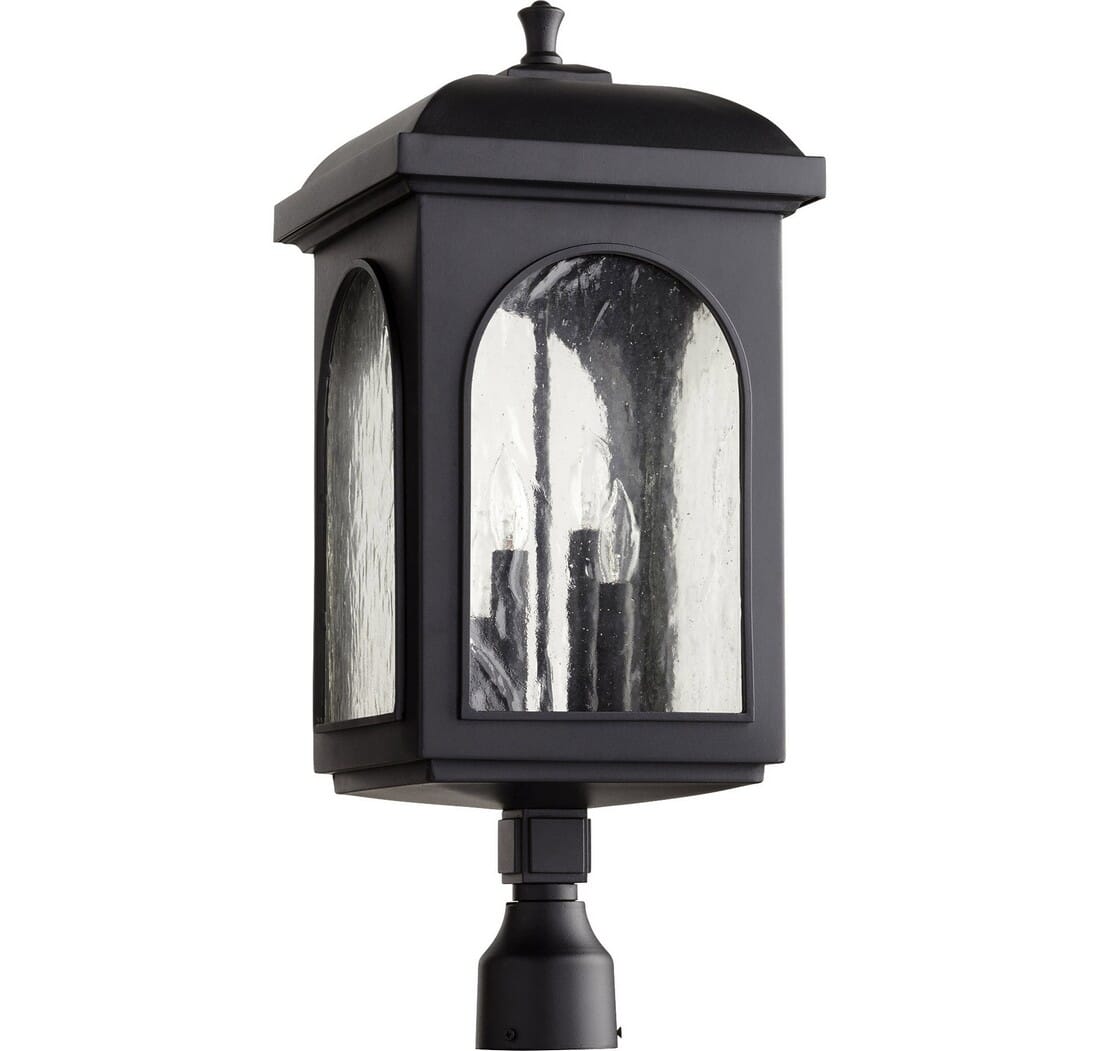 Quorum Fuller 4-Light 22" Outdoor Post Light in Noir