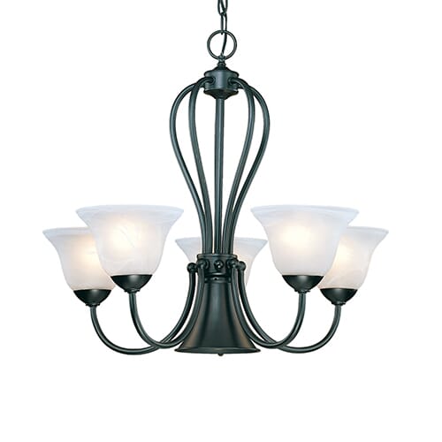 Millennium Lighting Main Street 5-Light Chandelier in Black