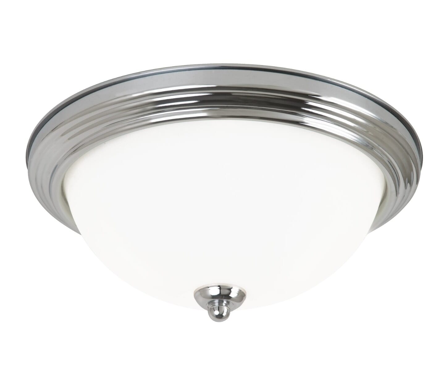 Sea Gull Geary 1-Light Glass Ceiling Light in Chrome