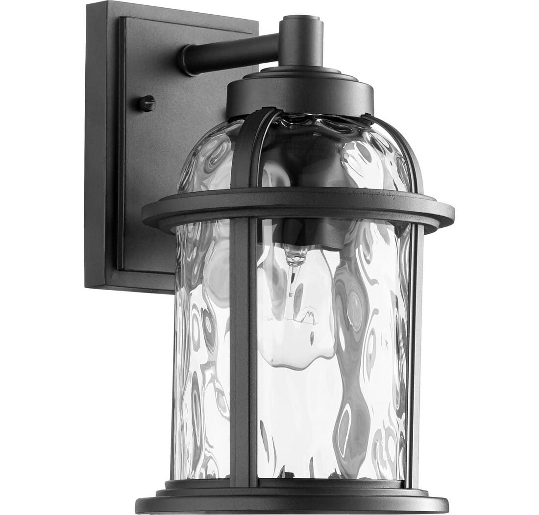 Quorum Winston 12" Outdoor Wall Light in Noir