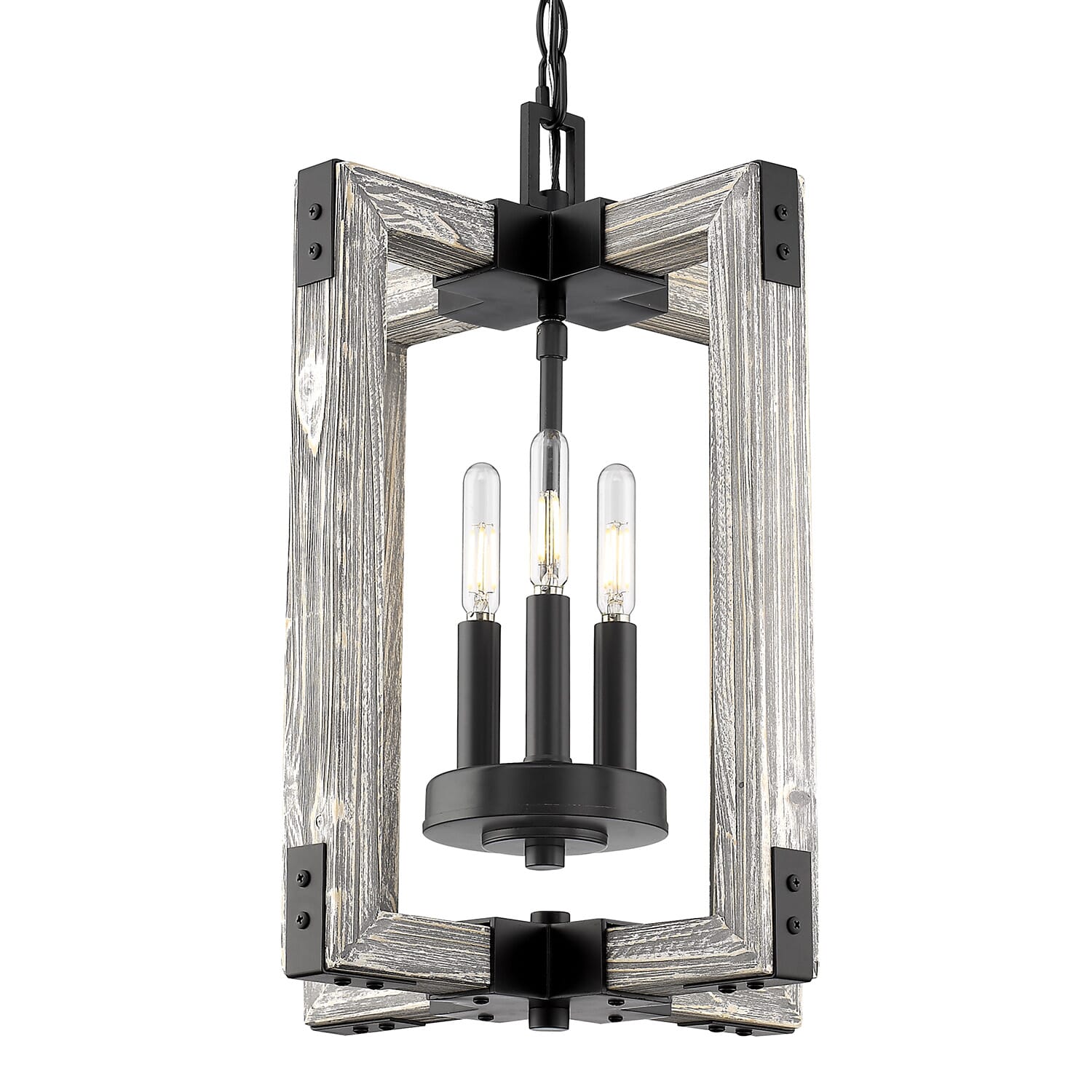 Golden Lowell 3-Light 18" Pendant Light in Black