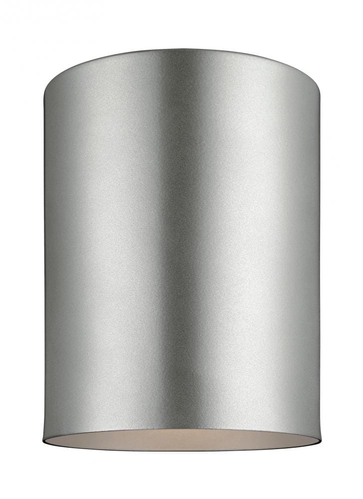 Sea Gull Cylinders Outdoor Ceiling Light in Painted Brushed Nickel