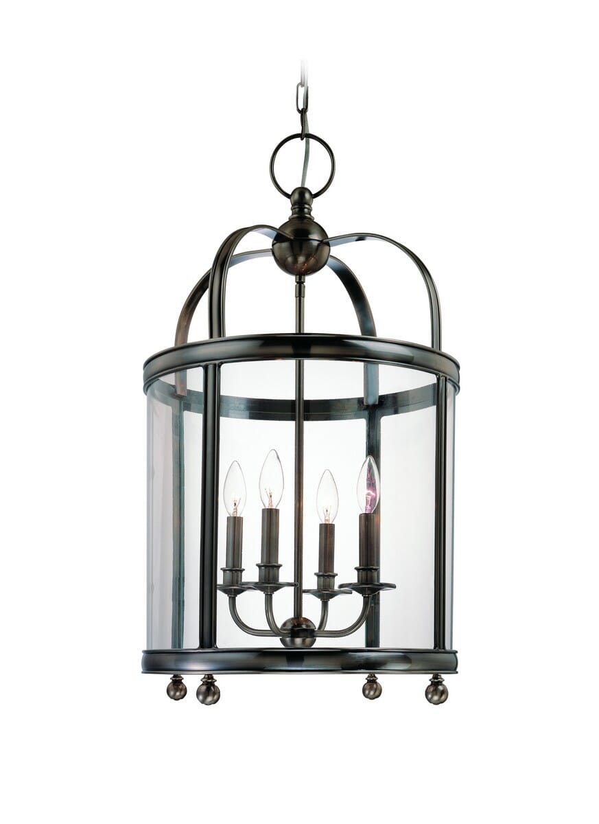 Hudson Valley Larchmont 4-Light 29" Pendant Light in Historical Nickel