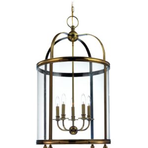 Hudson Valley Larchmont 5-Light Chandelier in Aged Brass