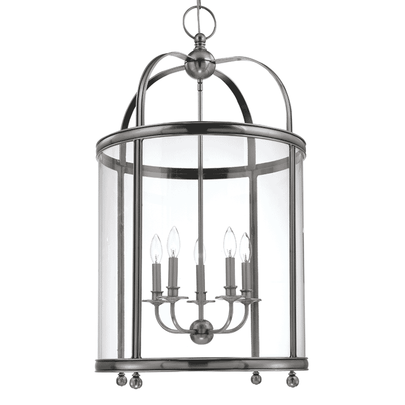 Hudson Valley Larchmont 5-Light 38" Pendant Light in Polished Nickel