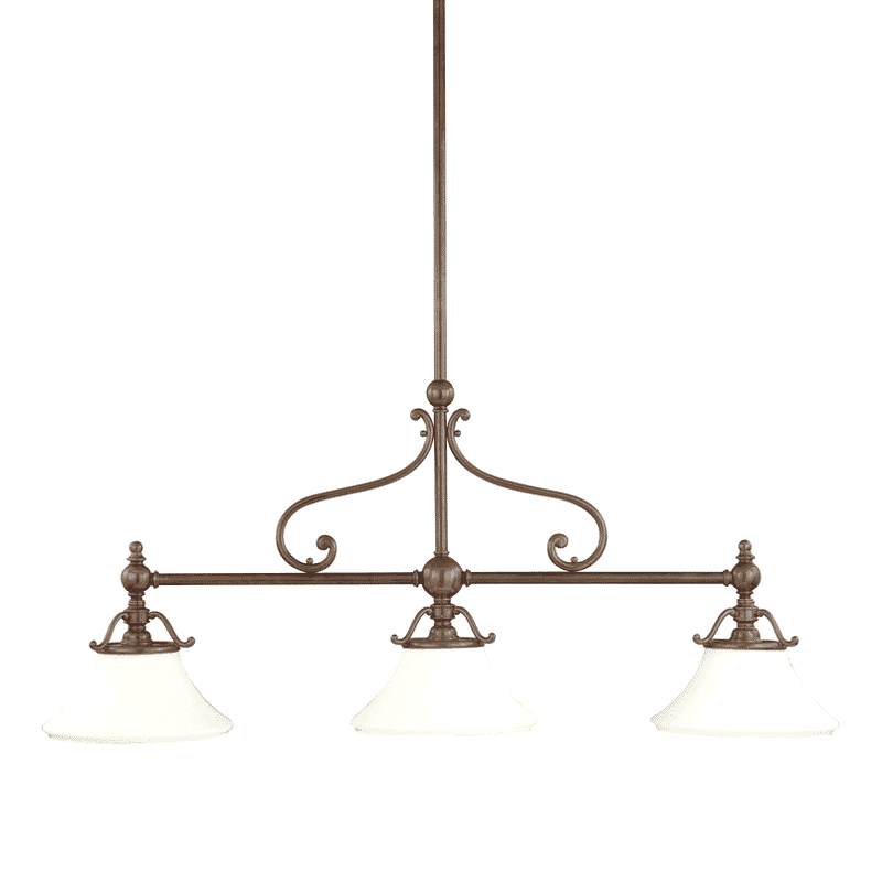 Hudson Valley Orchard Park 3-Light 13" Kitchen Island Light in Historic Bronze