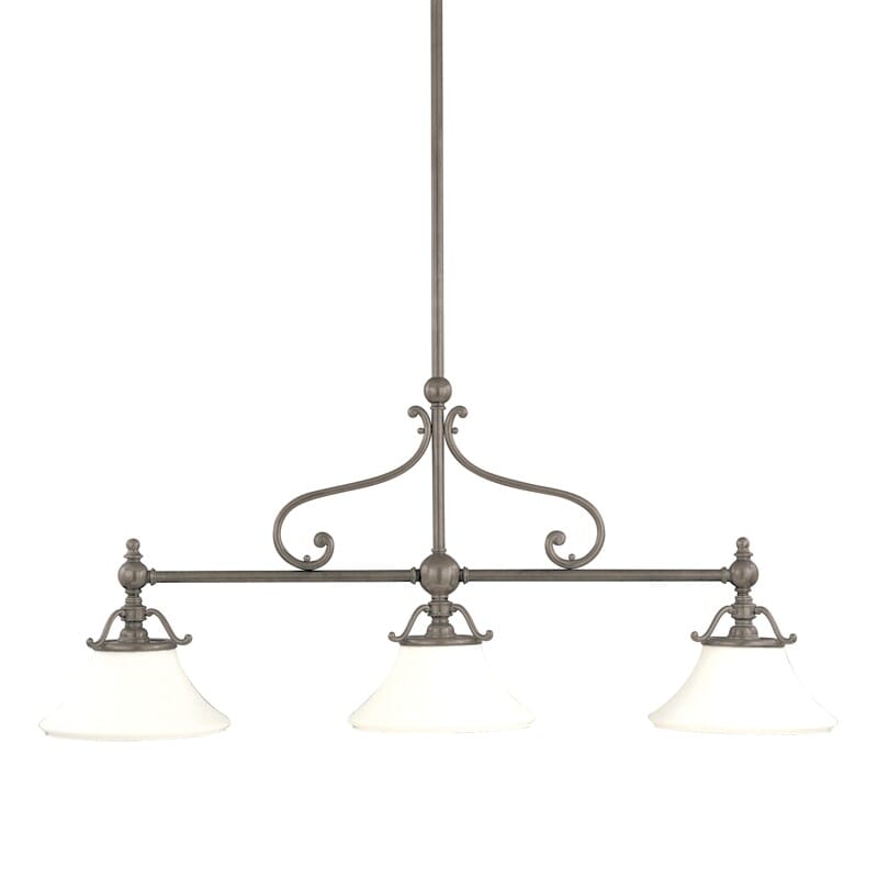 Hudson Valley Orchard Park 3-Light 13" Kitchen Island Light in Historical Nickel