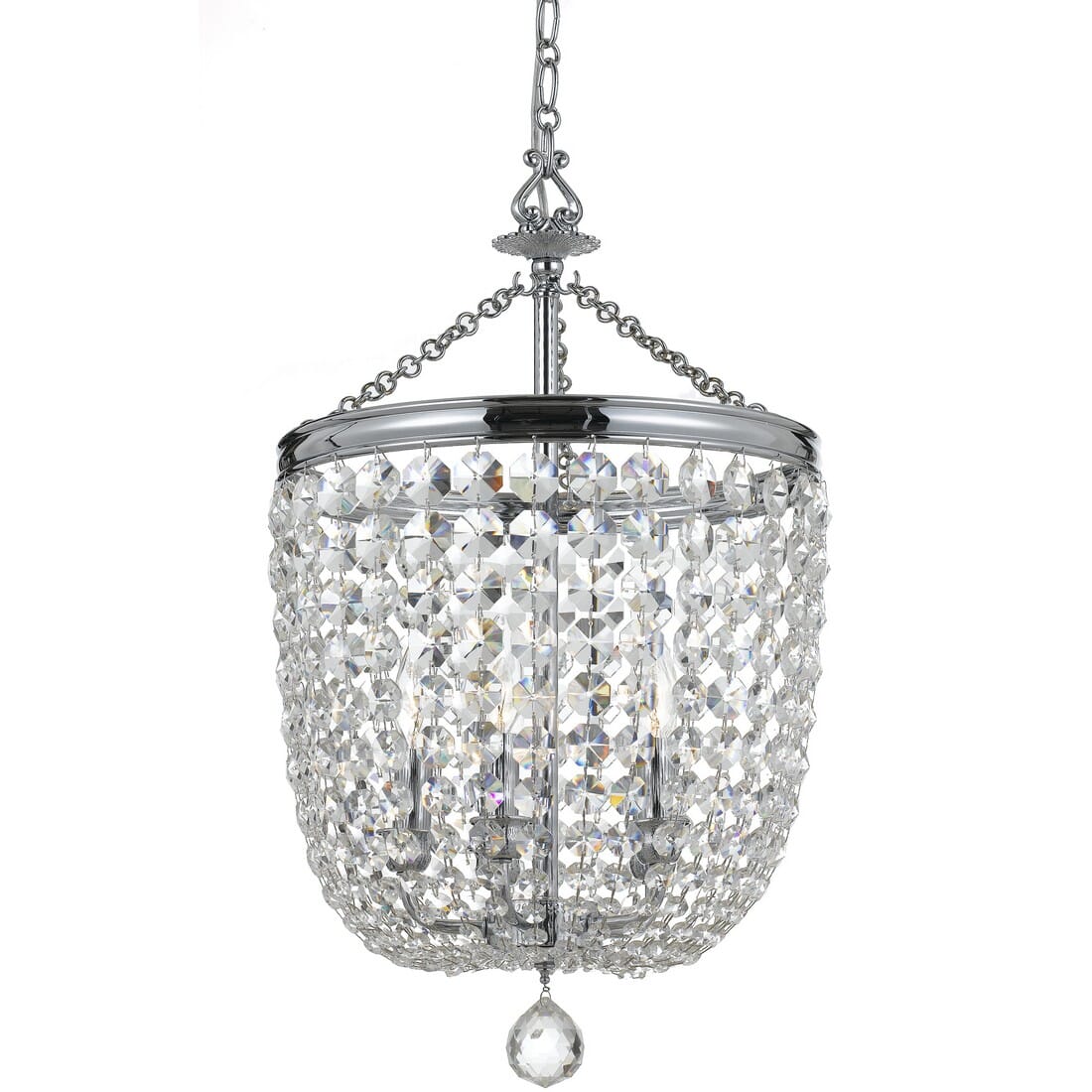 Crystorama Archer 5-Light 24" Traditional Chandelier in Polished Chrome with Clear Swarovski Strass Crystals