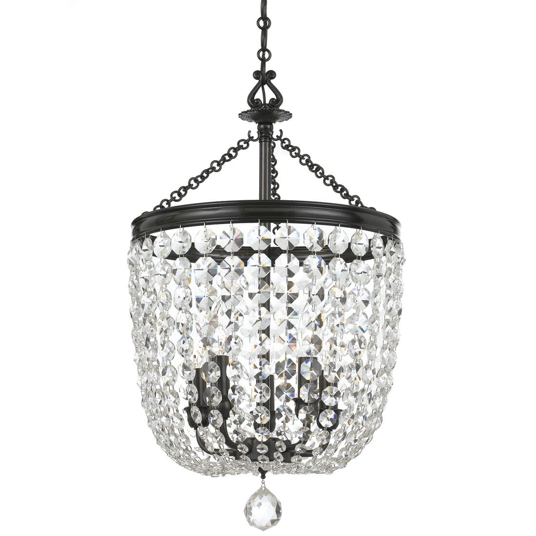 Crystorama Archer 5-Light 24" Traditional Chandelier in Polished Chrome with Clear Swarovski Strass Crystals