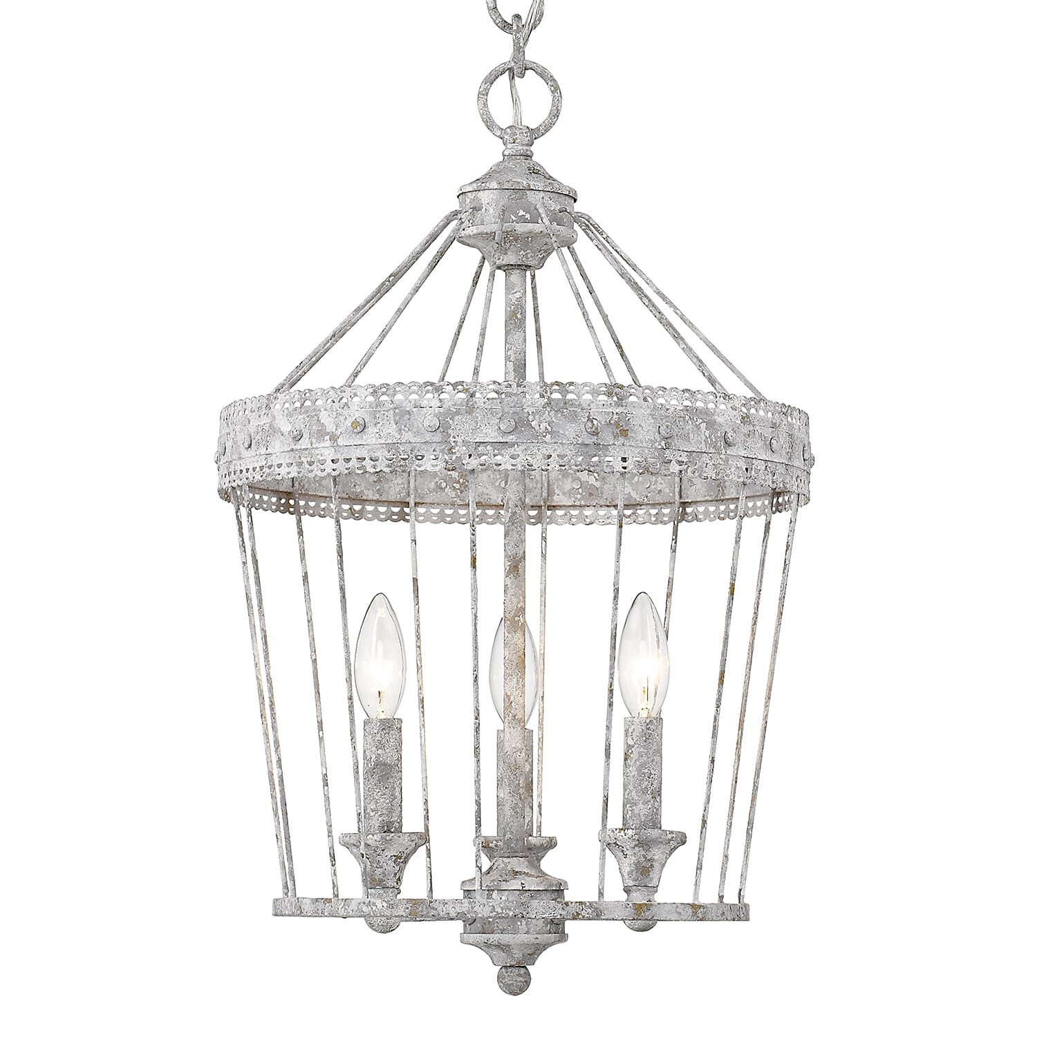 Golden Ferris 3-Light Mini Chandelier in Oyster