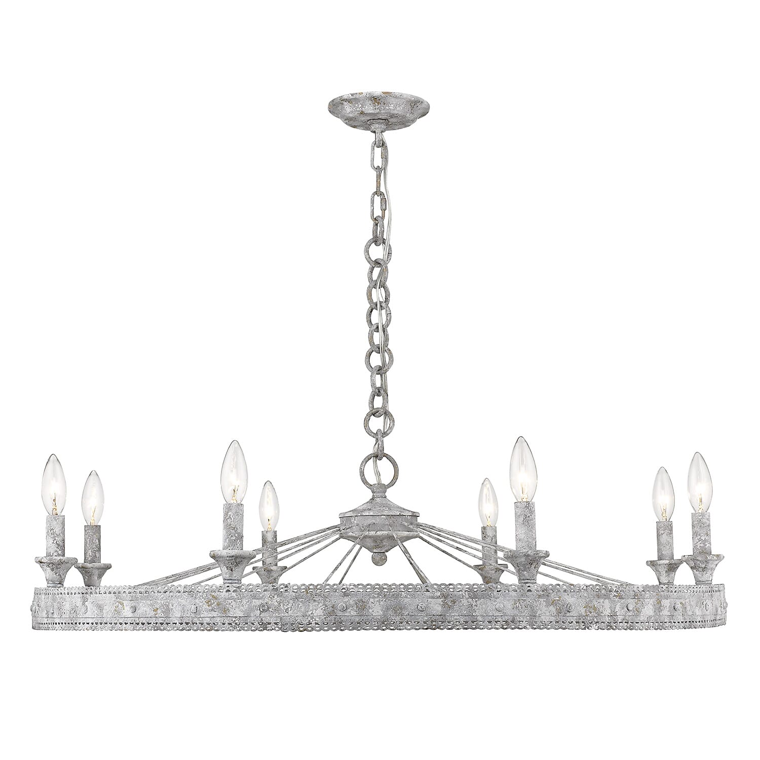 Golden Ferris 8-Light Chandelier in Oyster