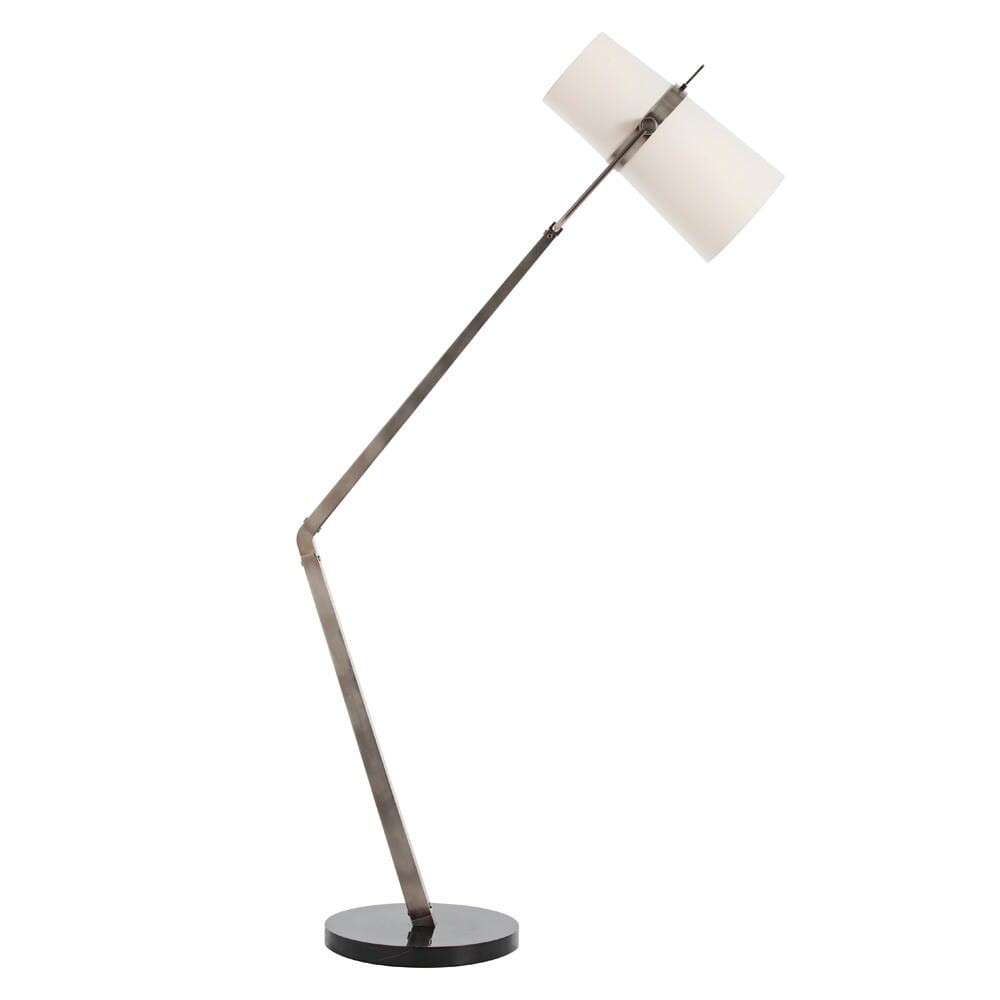 Arteriors Juniper 2-Light Adjustable Floor Lamp in Vintage Silver