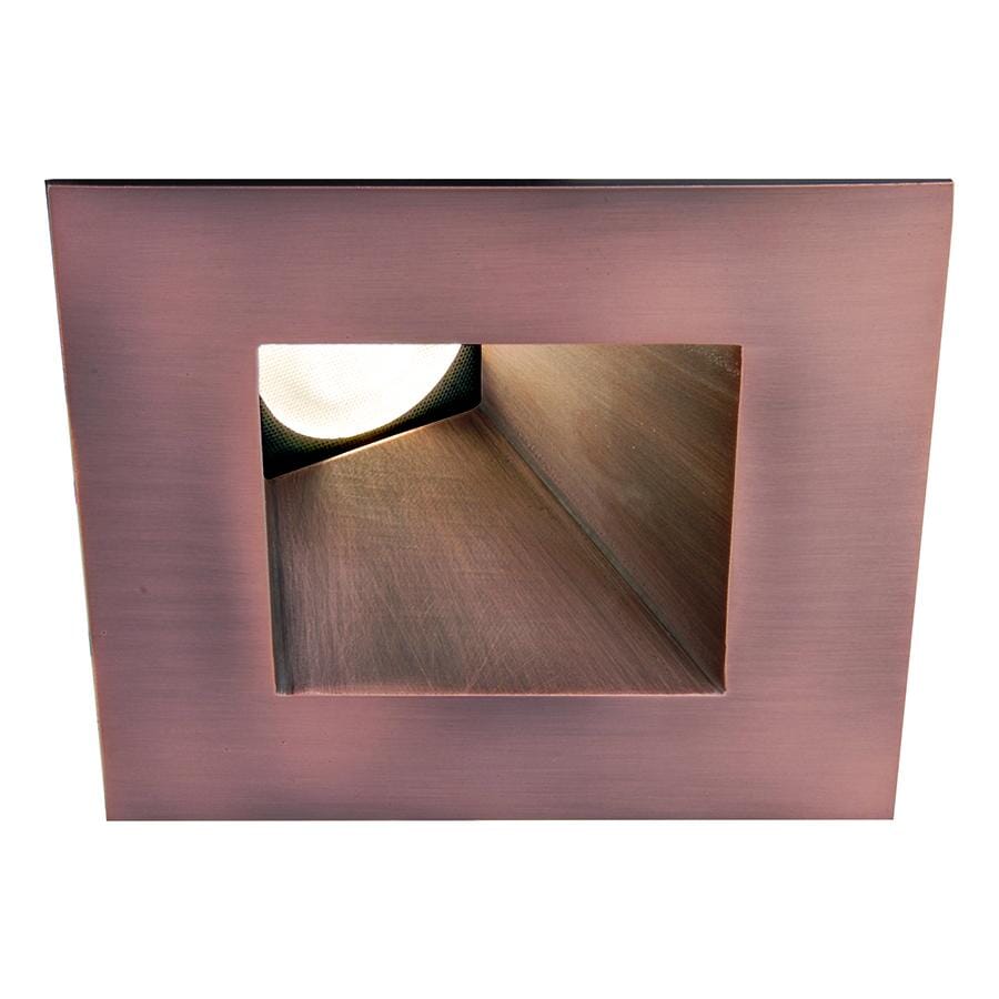 WAC Lighting Tesla 1-Light 3.5in LED Square 0-30 Degree Adjustable Trim with Light Engine in Copper Bronze