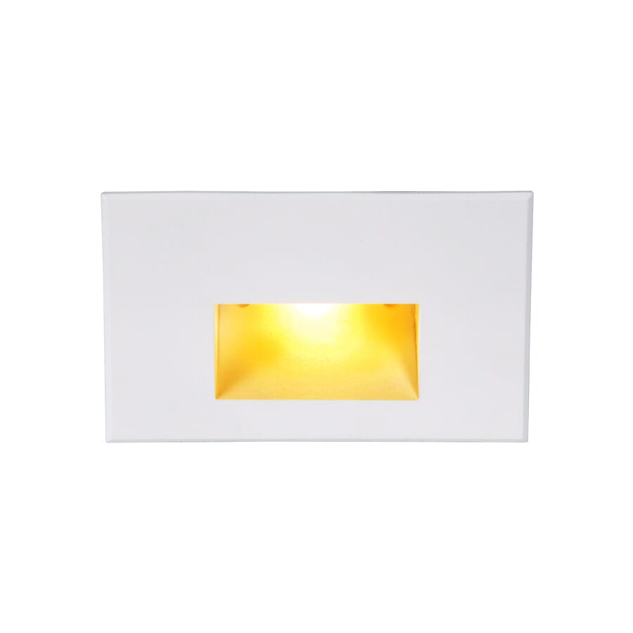 WAC Lighting 120V LEDme 1-Light Horizontal Step and Wall Light in White