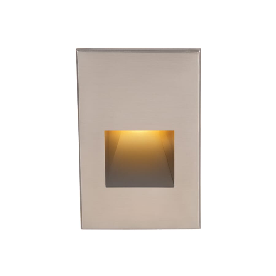 WAC Lighting 120V LEDme 1-Light Vertical Step and Wall Light in Brushed Nickel