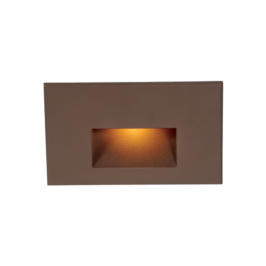 WAC Lighting 120V LEDme 1-Light Horizontal Step and Wall Light in Bronze