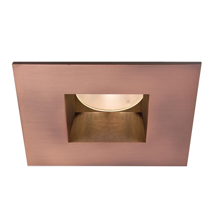 WAC Lighting Tesla 1-Light 2in LED Square Open Reflector Trim with Light Engine in Copper Bronze