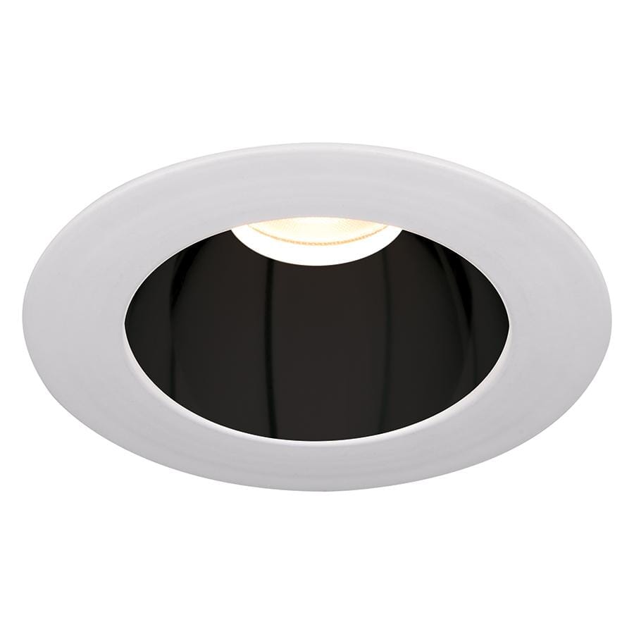 WAC Lighting Tesla 1-Light 3.5in LED Round Open Reflector Trim with Light Engine in Black White