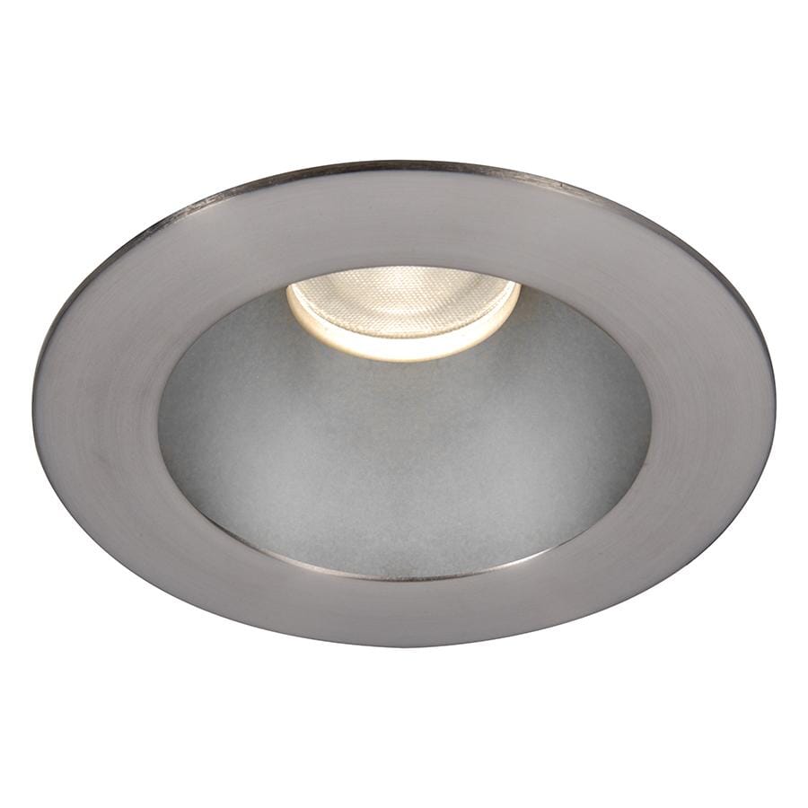 WAC Lighting Tesla 1-Light 3.5in LED Round Open Reflector Trim with Light Engine in Haze Brushed Nickel