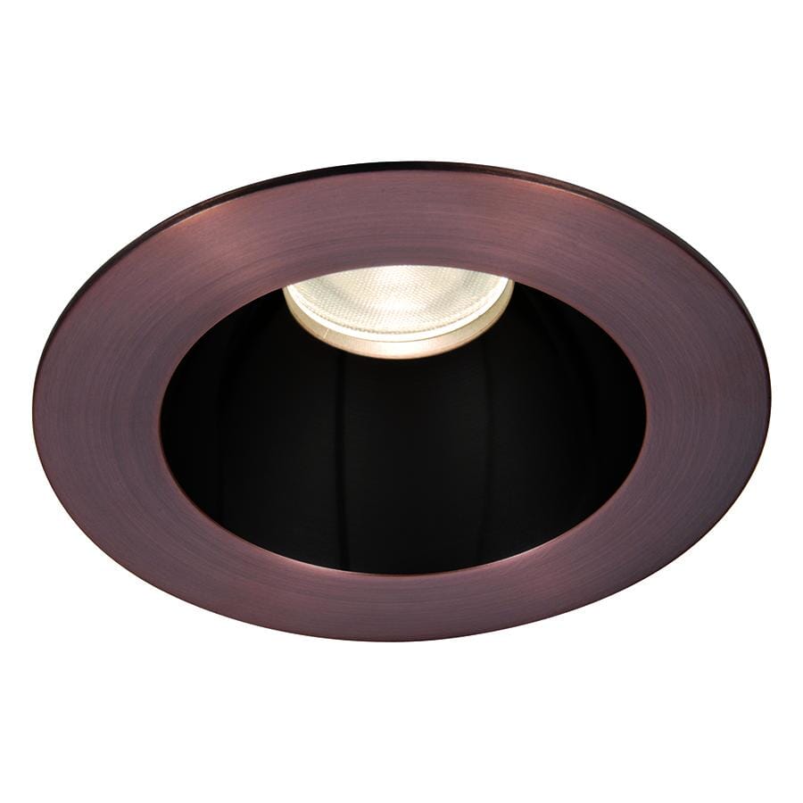 WAC Lighting Tesla 1-Light 3.5in LED Round Open Reflector Trim with Light Engine in Black Copper Bronze