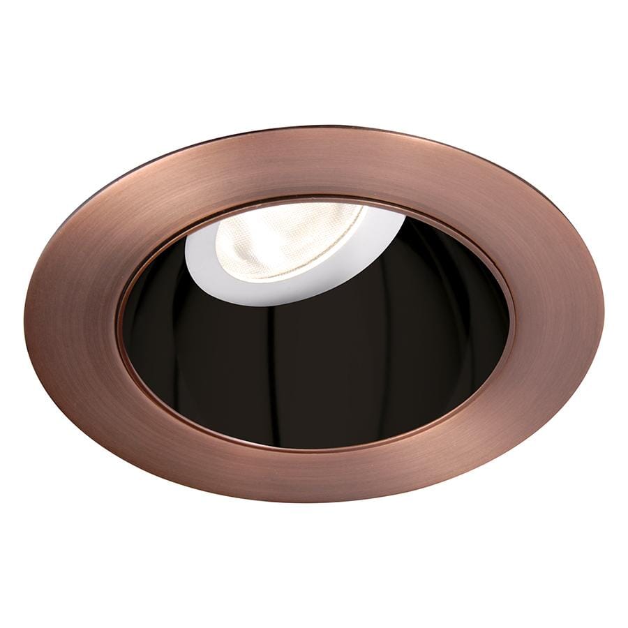 WAC Lighting Tesla 1-Light 3.5in LED Round 0-30 Degree Adjustable Trim with Light Engine in Black Copper Bronze