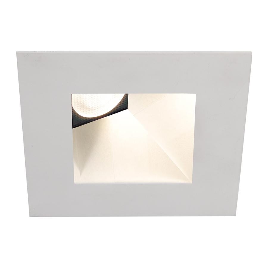 WAC Lighting Tesla 1-Light 3.5in LED Square 0-30 Degree Adjustable Trim with Light Engine in White