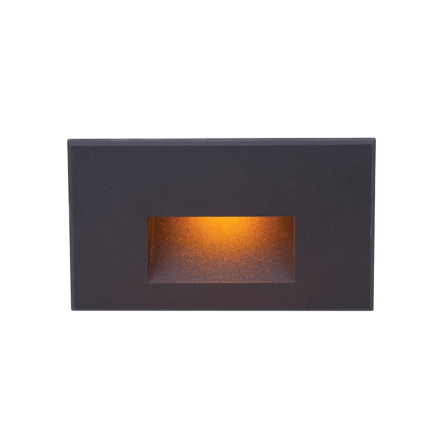 WAC Lighting 120V LEDme 1-Light Horizontal Step and Wall Light in Black