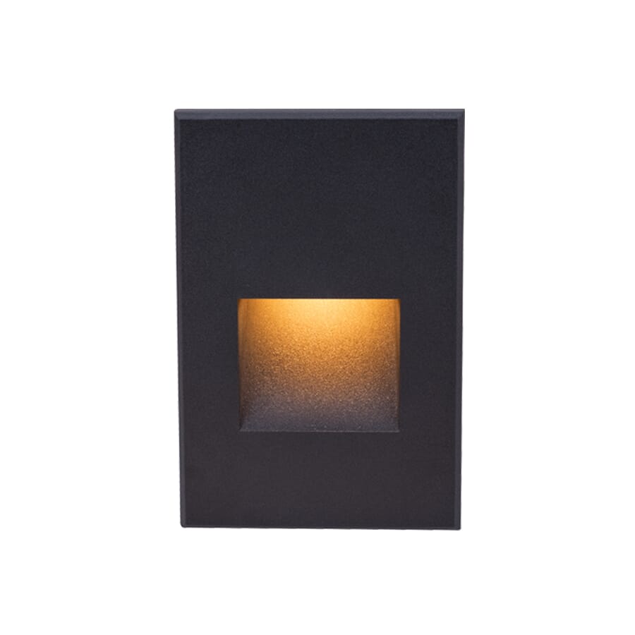 WAC Lighting 120V LEDme 1-Light Vertical Step and Wall Light in Black