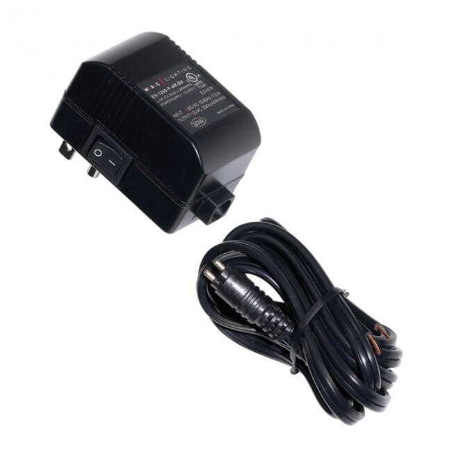 WAC Lighting Plug-in Electronic Transformer 120V Input 24V Output in Black