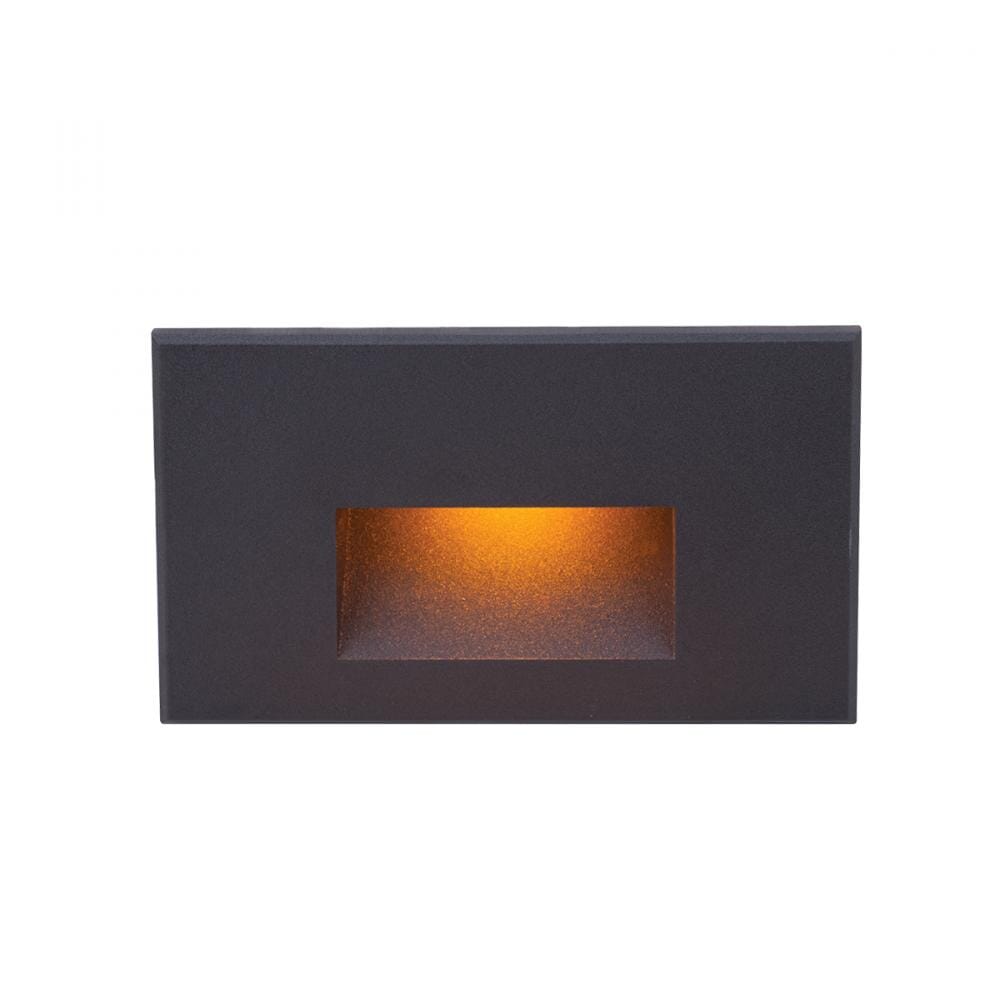 WAC Lighting 120V LEDme 1-Light Horizontal Step and Wall Light in Black