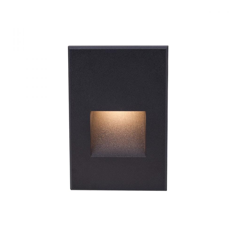 WAC Lighting 120V LEDme 1-Light Vertical Step and Wall Light in Black