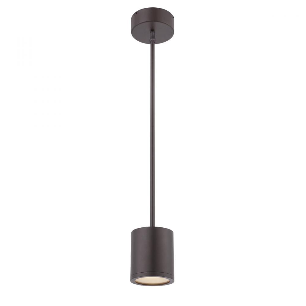 WAC Lighting 120V Tube 1-Light Energy Star LED Pendant in Bronze