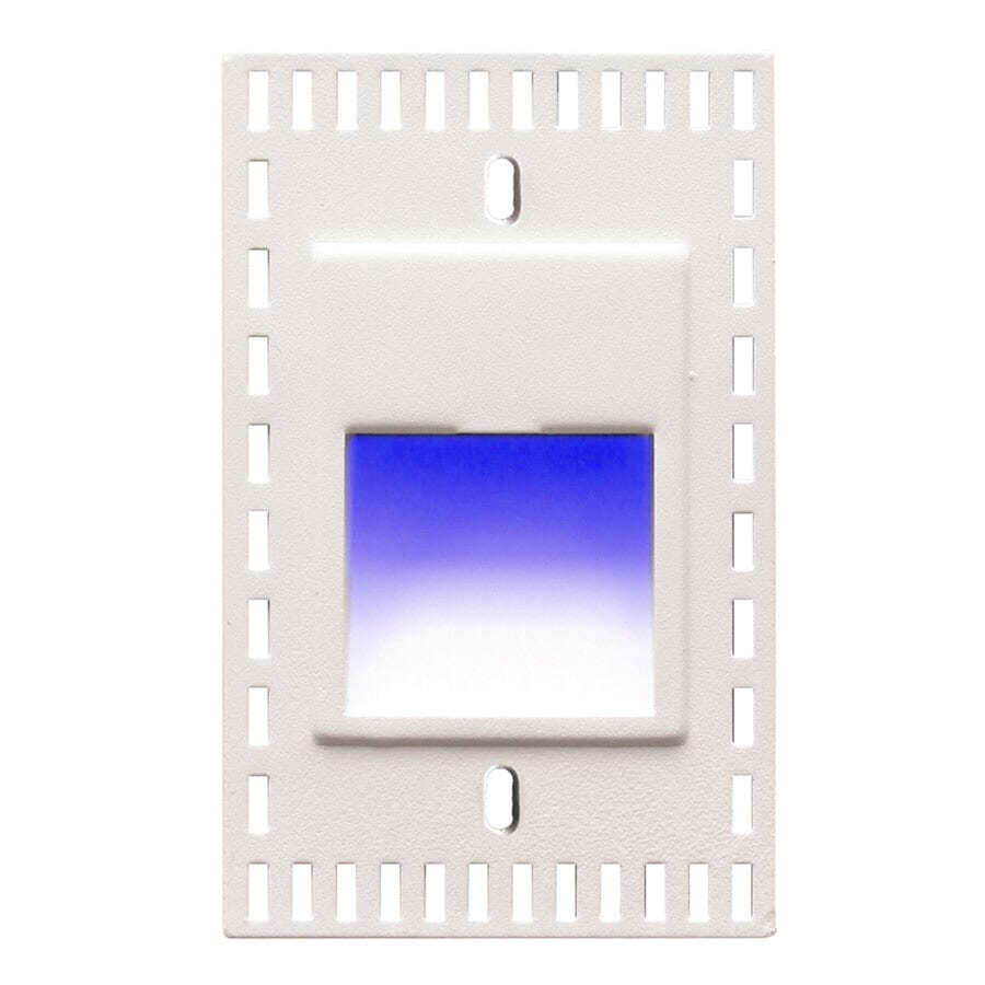 WAC Lighting 120V LEDme 1-Light Vertical Trimless Step and Wall Light in White