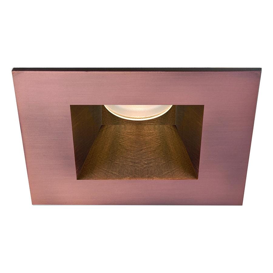 WAC Lighting Tesla 1-Light 3.5in LED Square Open Reflector Trim with Light Engine in Copper Bronze